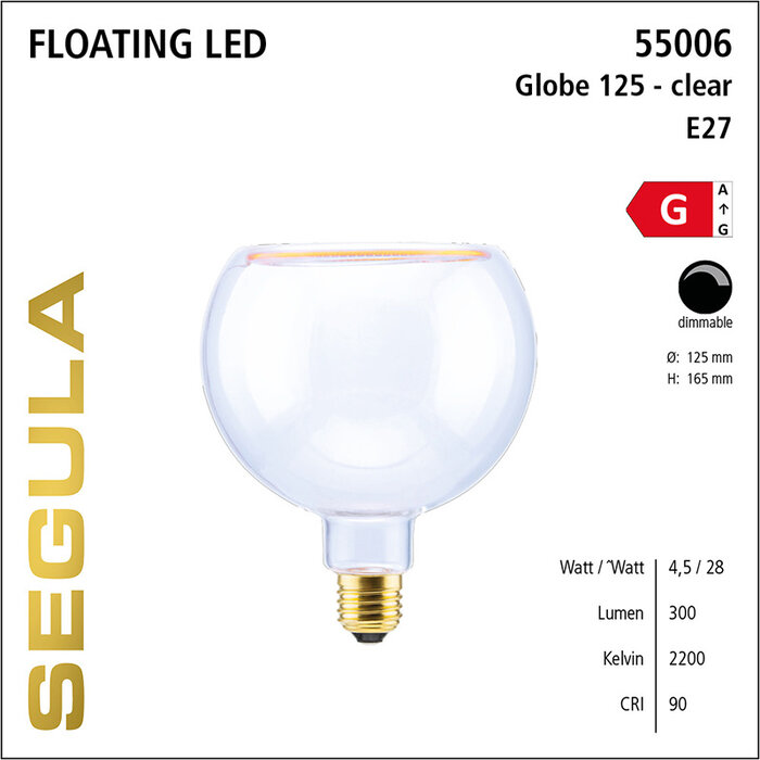 Segula Floating Globe LED - Clear EOL