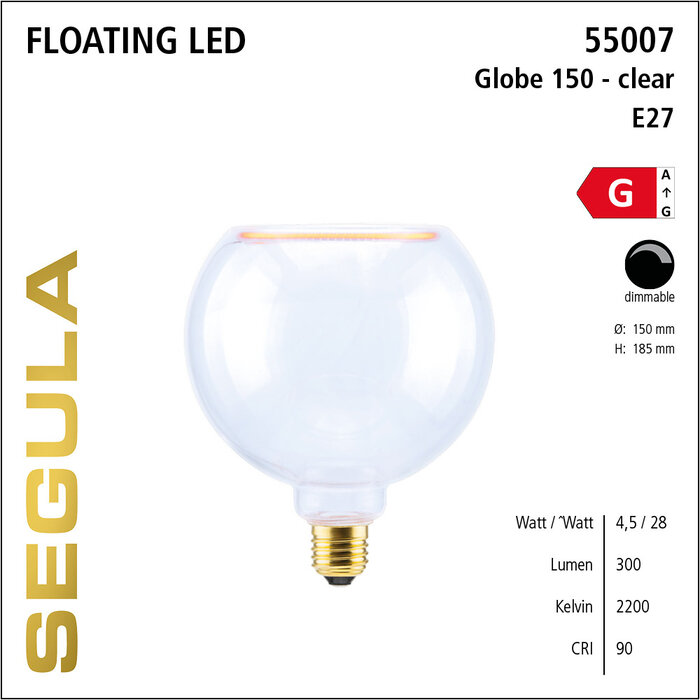 Segula Floating Globe LED - Clear