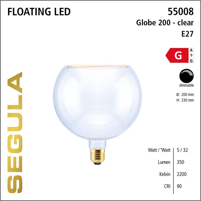 Segula Floating Globe LED - Clear EOL
