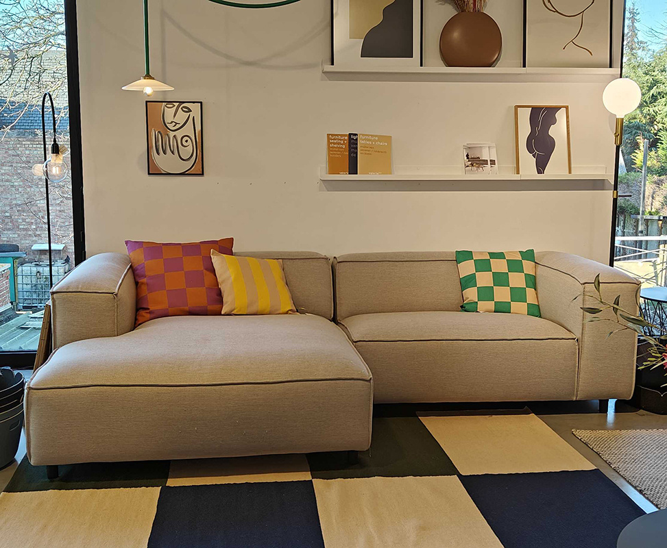 Fest Amsterdam Dunbar sofa - Divan left + 1.5-seat right - Sydney Beige 22 - Fest Amsterdam