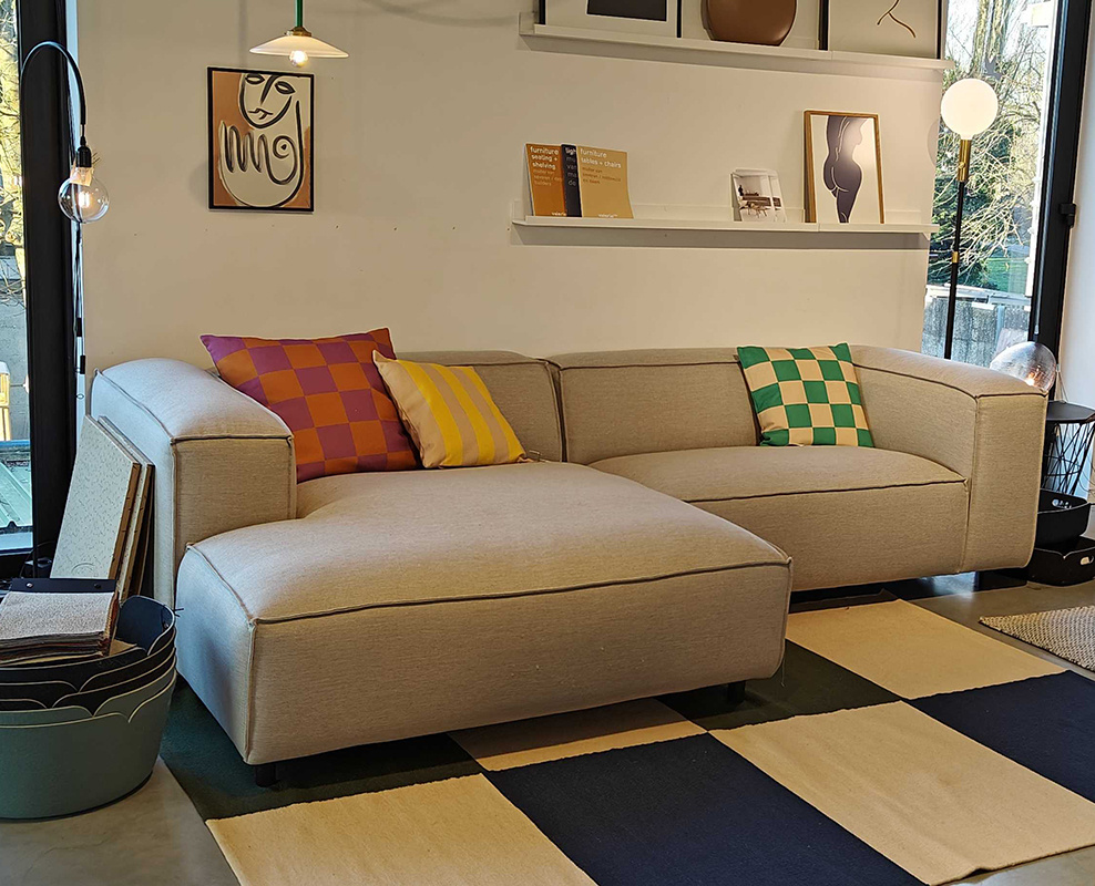 Fest Amsterdam Dunbar sofa - Divan left + 1.5-seat right - Sydney Beige 22 - Fest Amsterdam