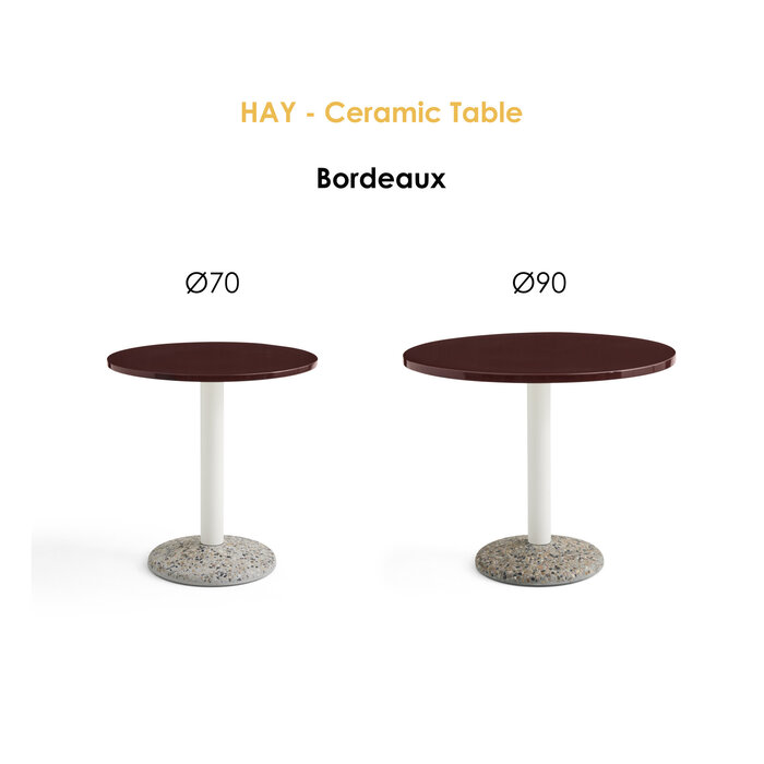 HAY Table Céramique - Ø 70/90 - HAY