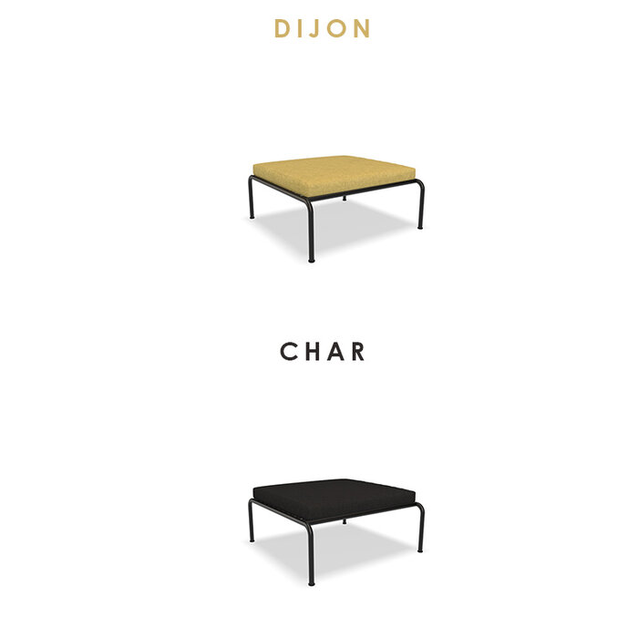 Houe Avon Lounge Ottoman - Frame: Black / Powder Coated Steel - Houe