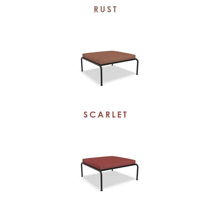 Houe Avon Lounge Ottoman - Frame: Black / Powder Coated Steel - Houe