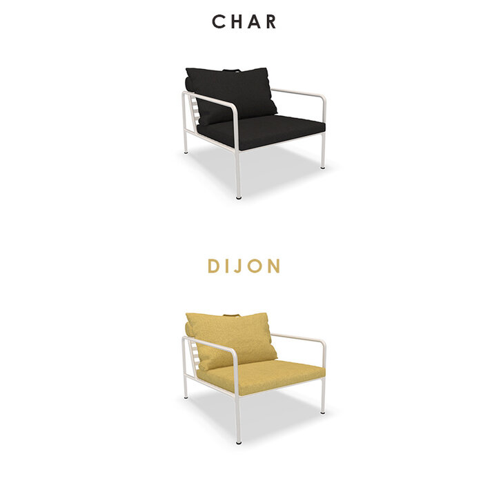 Houe Avon Lounge Chair - Frame: White / Powder Coated Steel - Houe