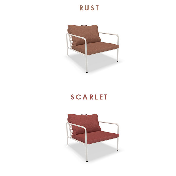 Houe Avon Lounge Chair - Frame: White / Powder Coated Steel - Houe