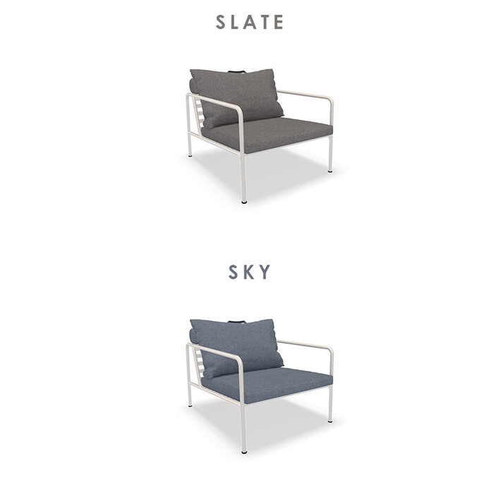 Houe Avon Lounge Chair - Frame: White / Powder Coated Steel - Houe