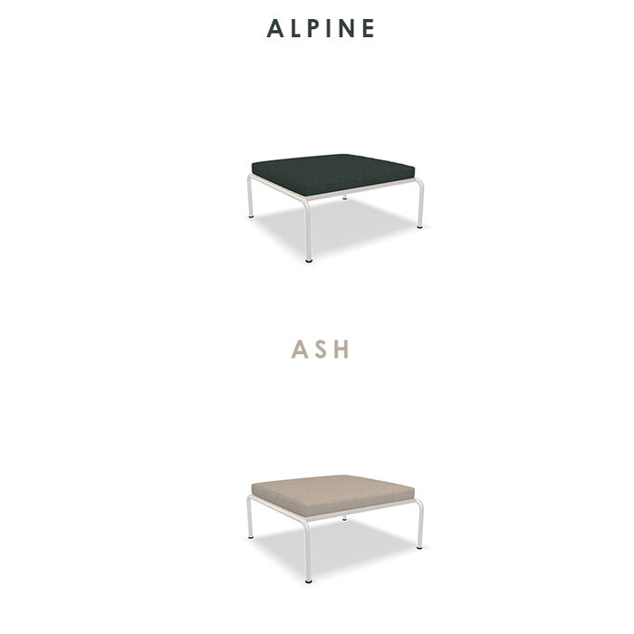 Houe Avon Lounge Ottoman - Frame: White / Powder Coated Steel - Houe