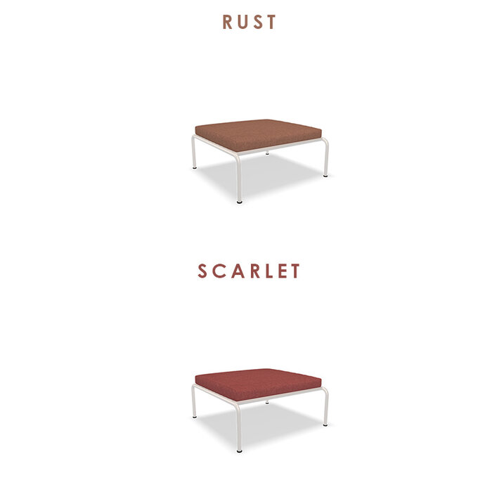 Houe Avon Lounge Ottoman - Frame: White / Powder Coated Steel - Houe