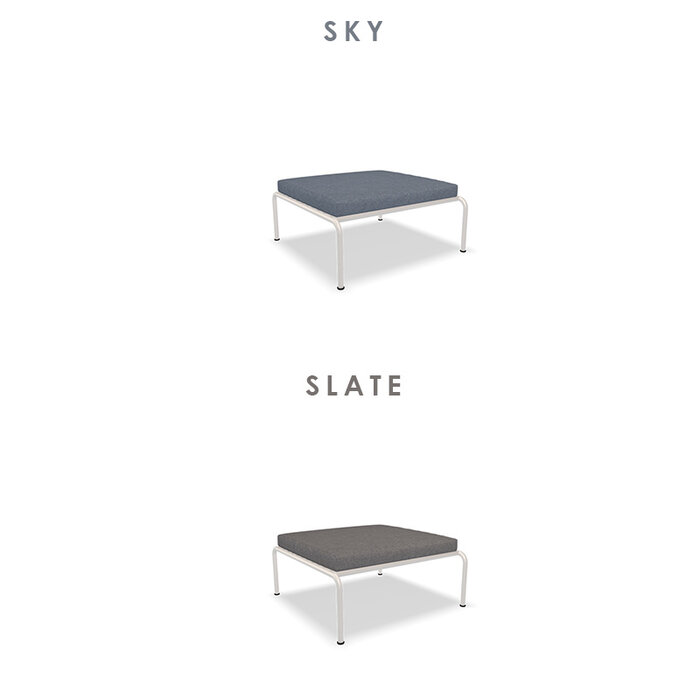 Houe Avon Lounge Ottoman - Frame: White / Powder Coated Steel - Houe
