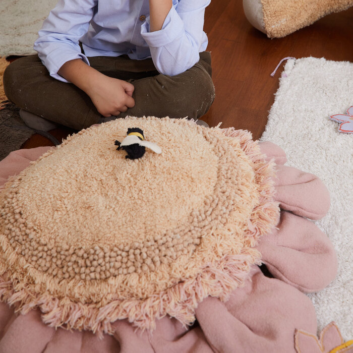 Lorena Canals Pink Daisy - Coussin de sol Ø 70 cm