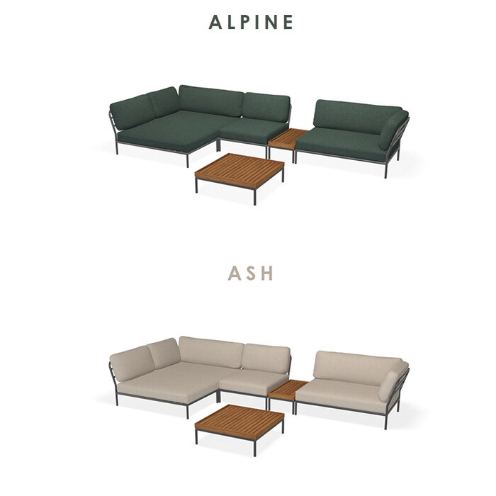 Houe Level Loungeset de jardin 5 Dark Grey frame - Houe
