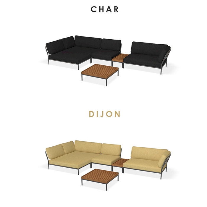 Houe Level Loungeset tuin 5 Dark Grey frame - Houe