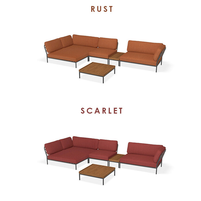 Houe Level Loungeset de jardin 5 Dark Grey frame - Houe