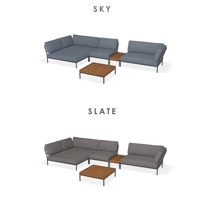 Houe Level Loungeset de jardin 5 Dark Grey frame - Houe