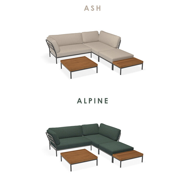 Houe Level Loungeset de jardin 6 Dark Grey frame - Houe