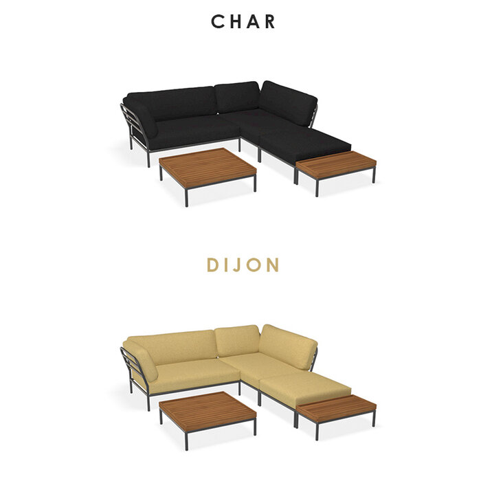 Houe Level Loungeset tuin 6 Dark Grey frame - Houe