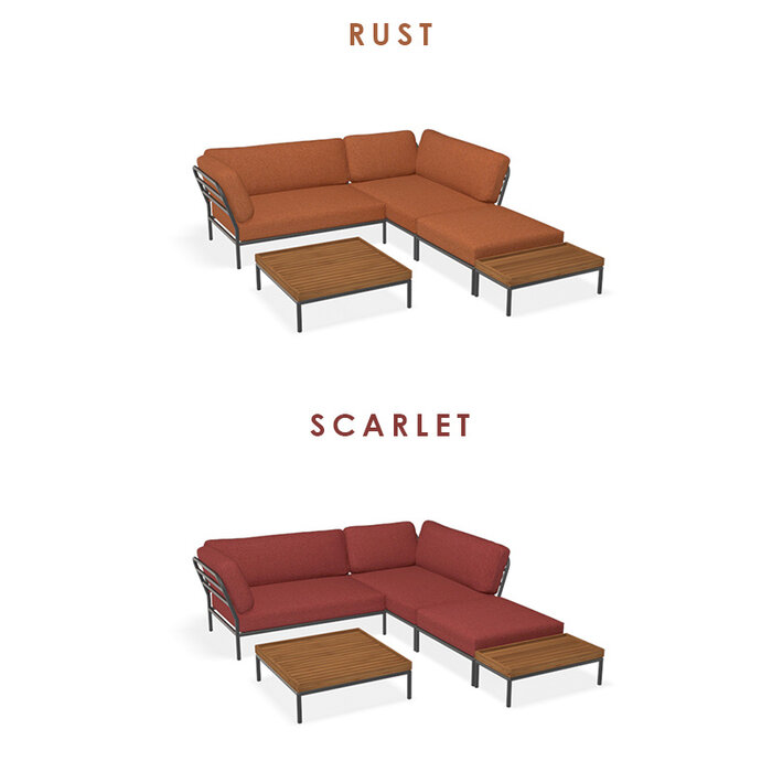 Houe Level Loungeset de jardin 6 Dark Grey frame - Houe