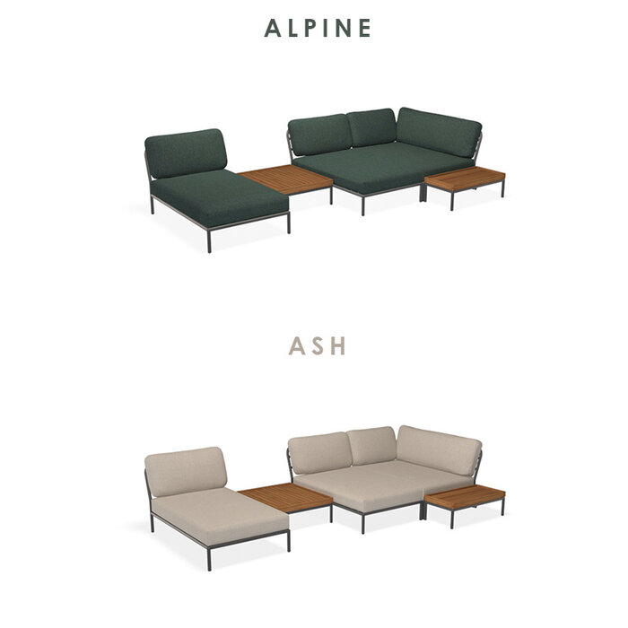 Houe Level Loungeset tuin 7 Dark Grey frame - Houe