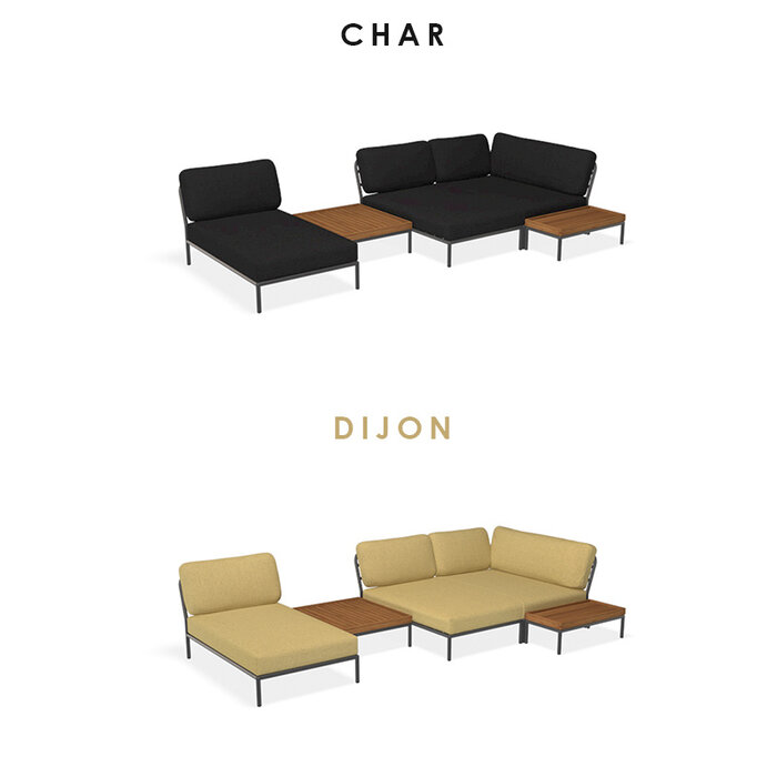 Houe Level Loungeset jardin 7 Dark Grey frame - Houe