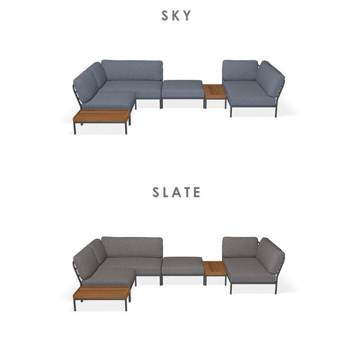 Houe Level Loungeset jardin 8 Dark Grey frame - Houe