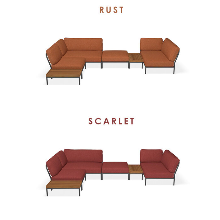 Houe Level Loungeset jardin 8 Dark Grey frame - Houe