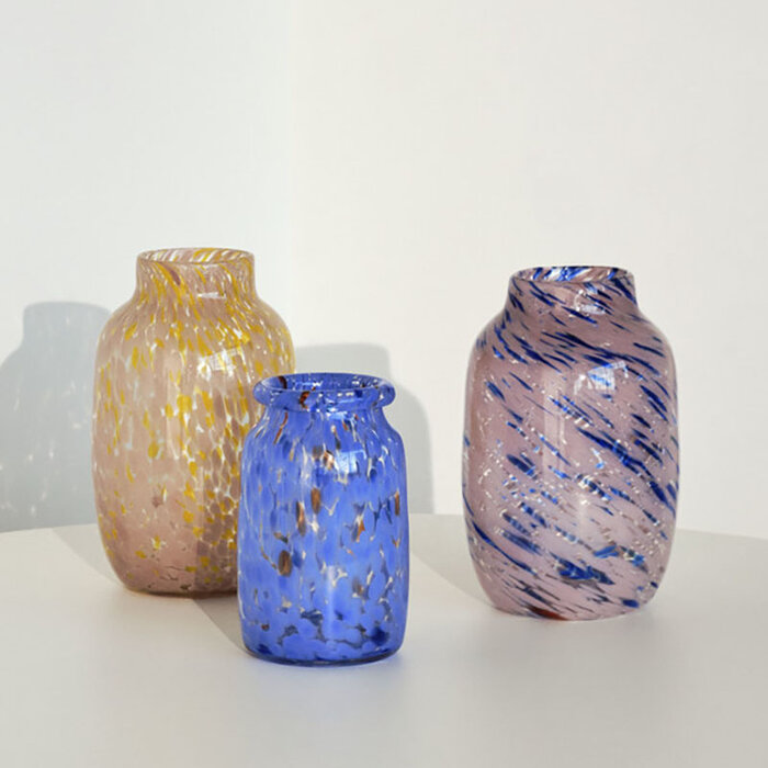 HAY Splash Vase Roll Neck M - Blue - HAY