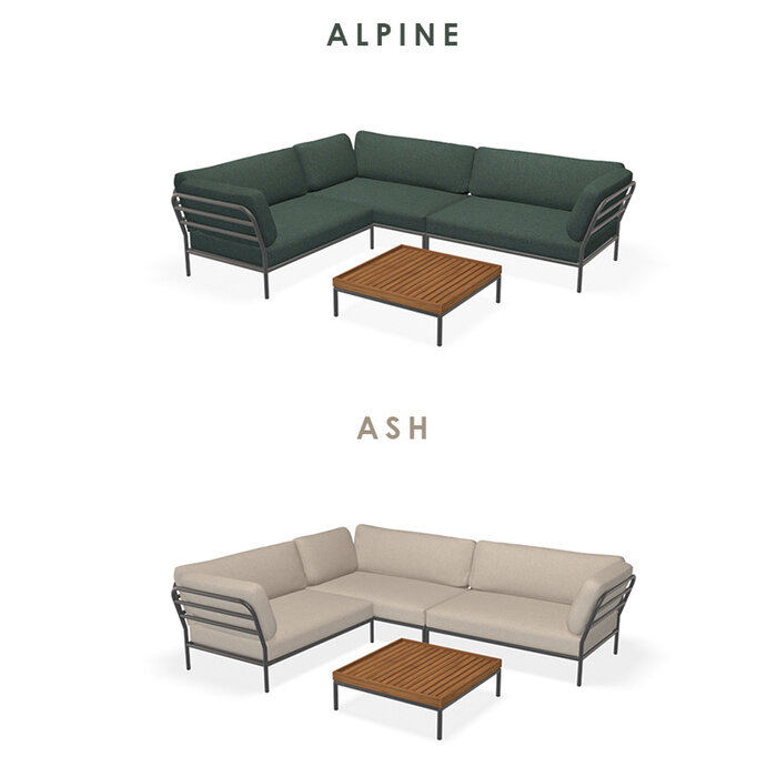 Houe Level Loungeset tuin 9 Dark Grey frame - Houe