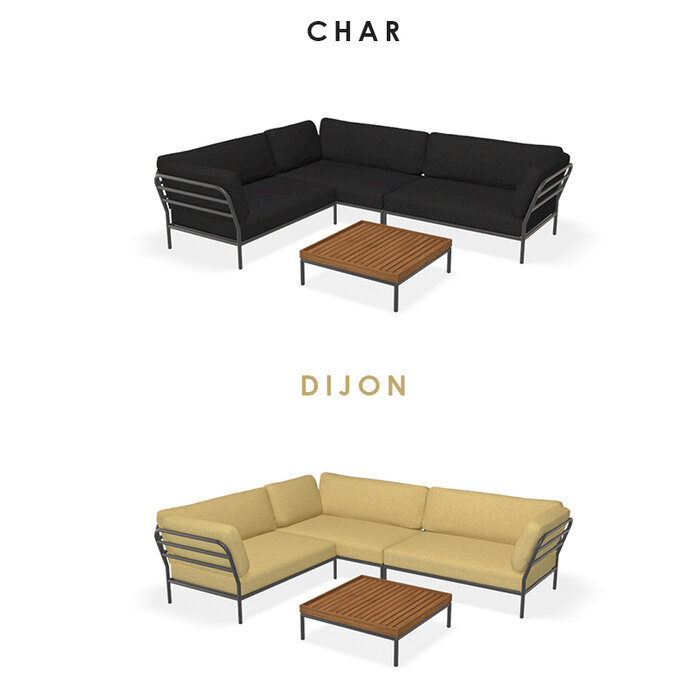 Houe Level Loungeset tuin 9 Dark Grey frame - Houe