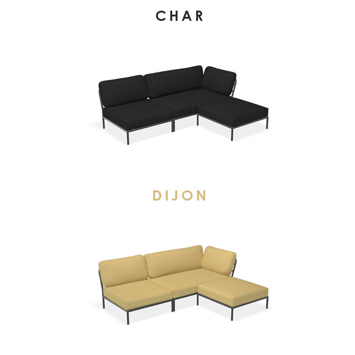 Houe Level Loungeset de jardin 10 Dark Grey frame - Houe