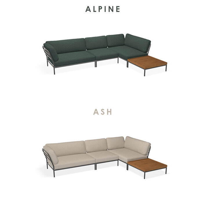 Houe Level Loungeset tuin 12 Dark Grey frame - Houe