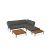 Houe Level Loungeset tuin 6 Dark Grey frame