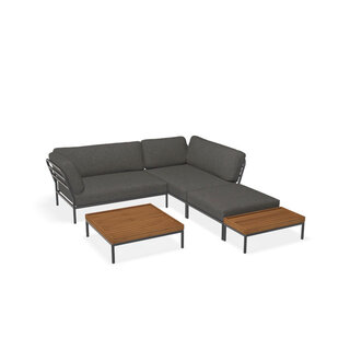 Houe Level Loungeset jardin 6 Dark Grey frame