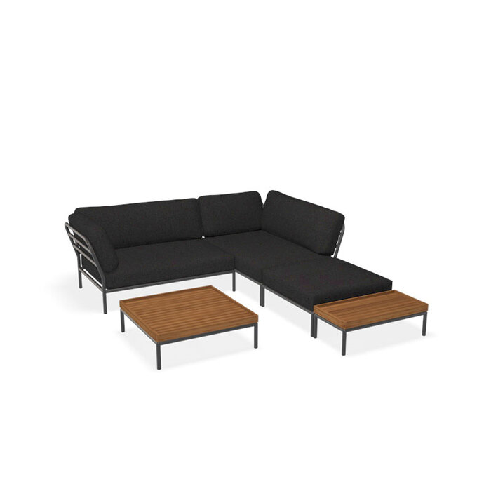 Houe Level Loungeset de jardin 6 Dark Grey frame - Houe