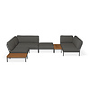 Houe Level Loungeset tuin 8 Dark Grey frame