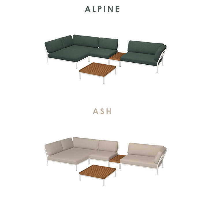 Houe Level Loungeset tuin 1 White frame - Houe