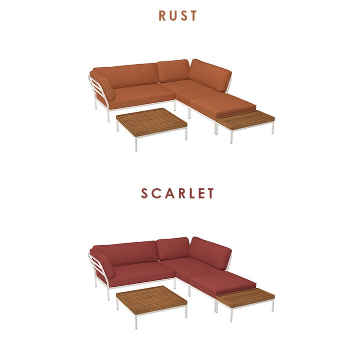 Houe Level Loungeset de jardin 2 White frame Alpine - Houe