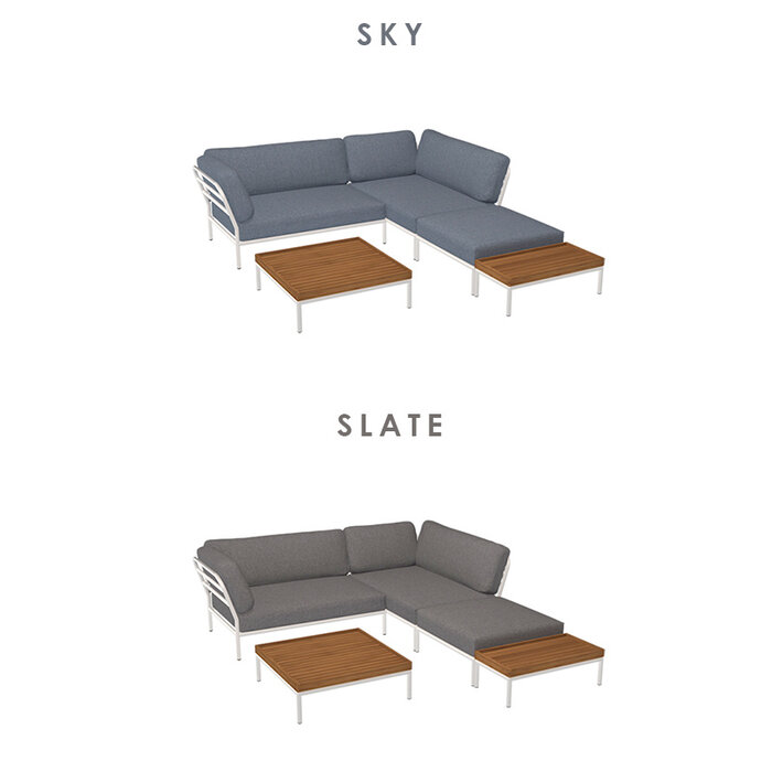 Houe Level Loungeset de jardin 2 White frame Alpine - Houe