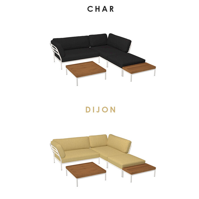 Houe Level Loungeset de jardin 2 White frame Alpine - Houe