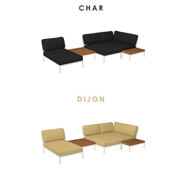 Houe Level Loungeset de jardin 3 White frame - Houe