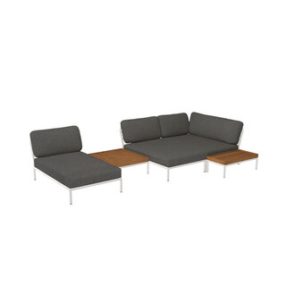 Houe Level Loungeset tuin 3 White frame