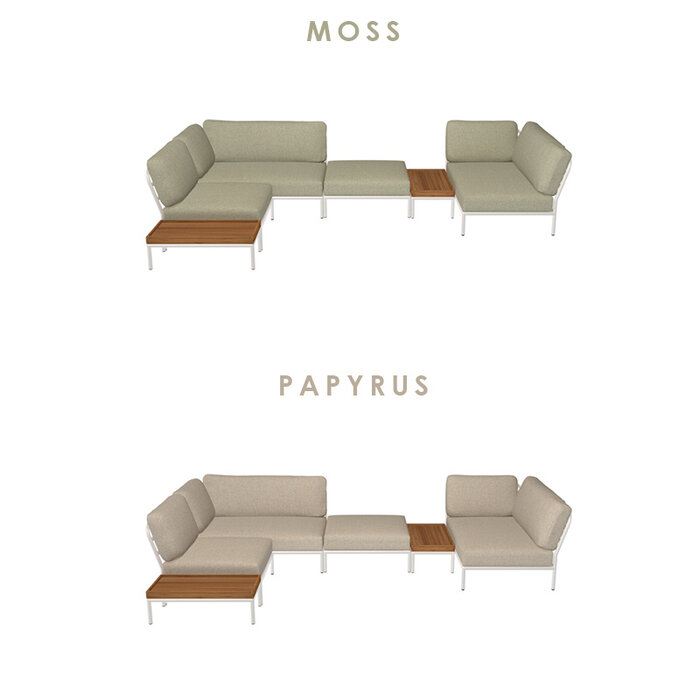 Houe Level Loungeset de jardin 4 White frame - Houe