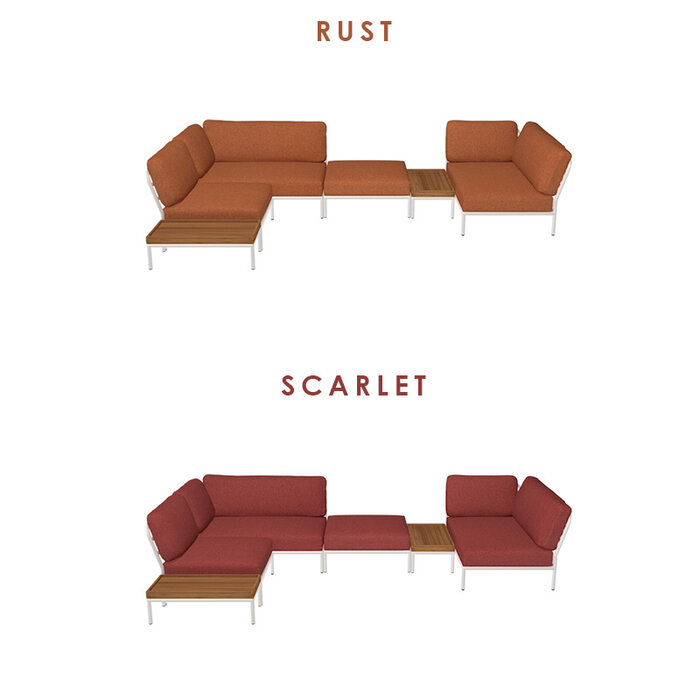 Houe Level Loungeset tuin 4 White frame - Houe