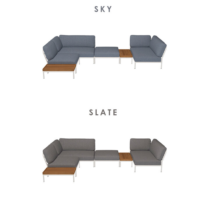 Houe Level Loungeset tuin 4 White frame - Houe