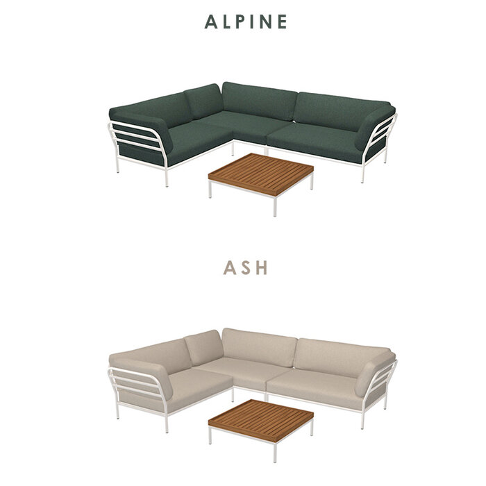 Houe Level Loungeset tuin 5 White frame - Houe