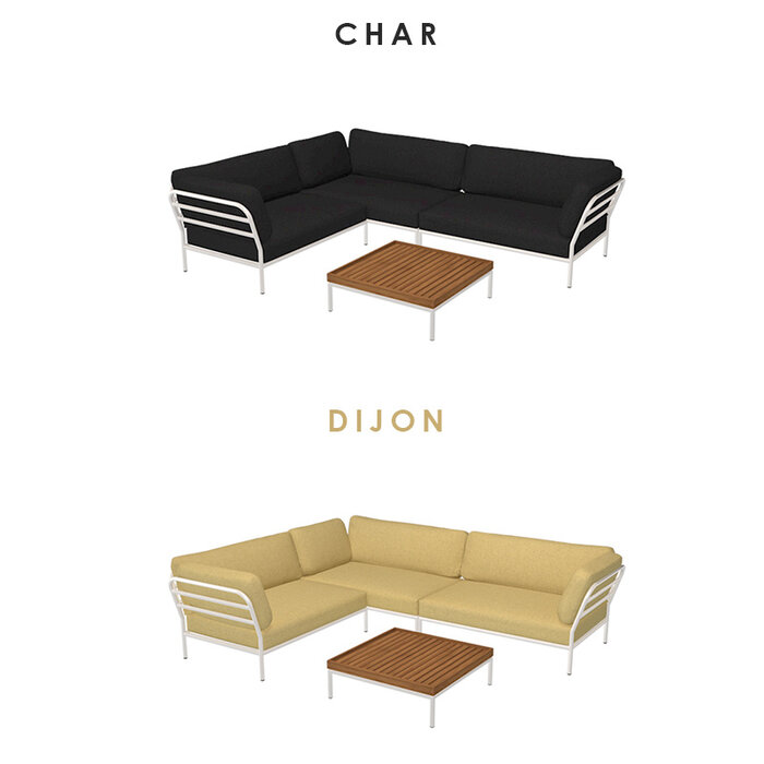 Houe Level Loungeset tuin 5 White frame - Houe