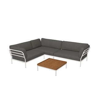 Houe Level Loungeset de jardin 5 White frame