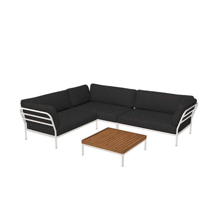 Houe Level Loungeset de jardin 5 White frame - Houe