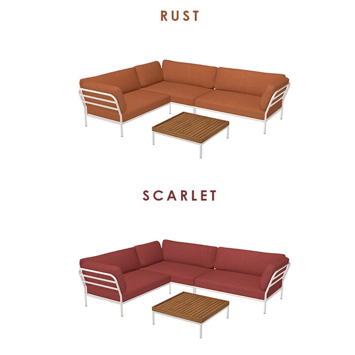 Houe Level Loungeset tuin 5 White frame - Houe