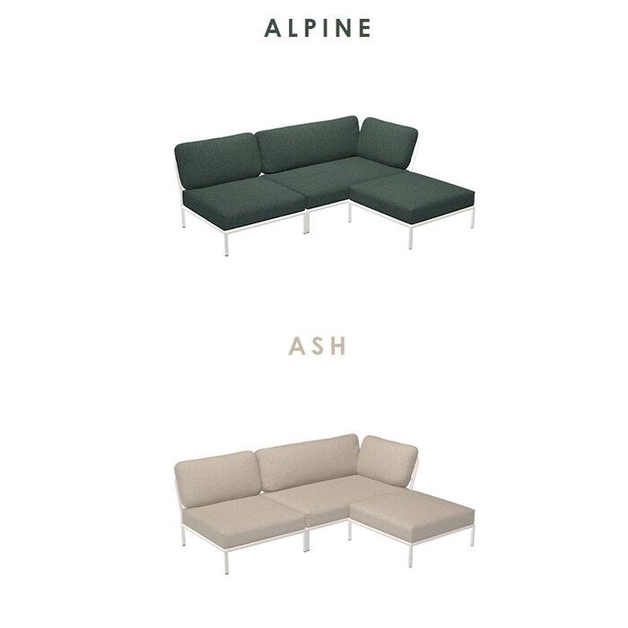 Houe Level Loungeset tuin 6 White frame - Houe